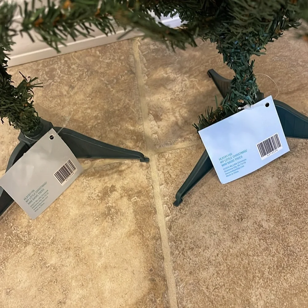BOGO new MY LITTLE CHRISTMAS trees with tags 24x13.5in
